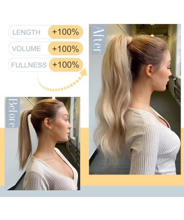 23-inch Dark Red Synthetic Clip-in Ponytail Extension | Straight Hairpiece - Buy Online on SooperMarket.com