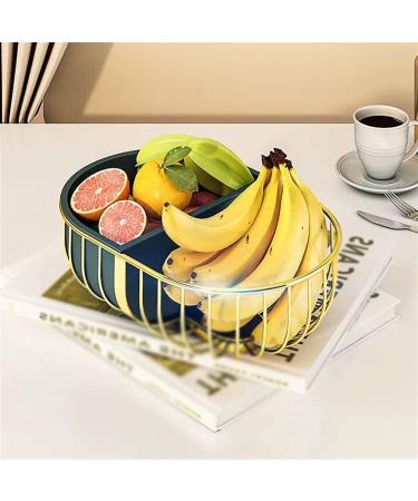 Fruit Basket Bowl Metal Fruit Plate Modern Hollow Double Basket Art Fruit Bowl Home Living Room Kitchen Storage Fruit Dish Restaurant Desktop Snack Bowl Fruit Bowls - Buy Online on SooperMarket.com