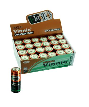 24pc VINNIC N Size Extra Heavy Duty Eco Green Batteries for Remotes Toys Key FOBs Alarm Keypads Replaces 4001 810 910A A910 AM5 E90 E90BP/2 KN KN-1 KN-2 LR-N LR01 LR1 MN9100 PC9100 UM5