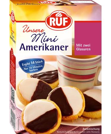 RUF Mini-Americans baking mix only 10 minutes baking time for pastry thalers with 2 glazes makes 14 pieces