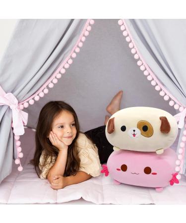 Yamepuia 35CM Axolotl Plush Pillow Toy - Soft Pink Stuffed Animal for Kids Birthday Gifts - Buy Online on SooperMarket.com
