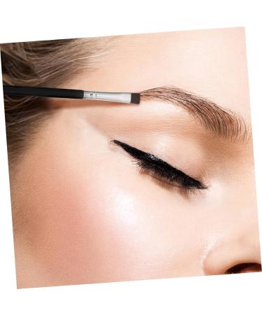 CANIGHT 6pcs Flat Eyebrow Brush Eyeliner Tool Eyeshadow Brush Eye Lash Brush Eye Brush Black Wooden Handle - Buy Online on SooperMarket.com