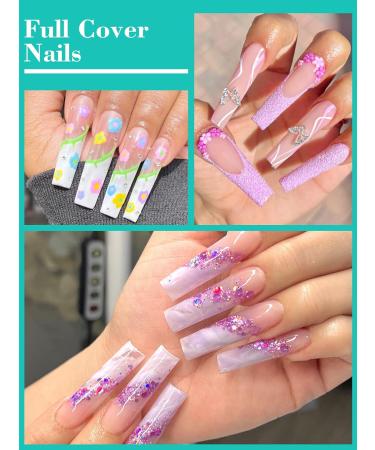 Deciniee Full Cover Gel Nail Tips 240Pcs - Square Nail Tips for Acrylic & Gel Extensions | Professional 12 Sizes for Salon & Home Nail Designs - Buy Online on SooperMarket.com