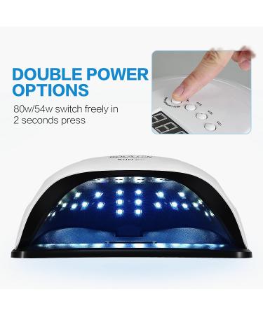 BOLASEN UV LED Nail Lamp 80W - Fast Dryer for Gel Polish - Professional UV Light with 4 Timers - Auto Sensor - Home & Salon Use - Gift for Women - SUNX Plus Nail Lamp - Buy Online on SooperMarket.com