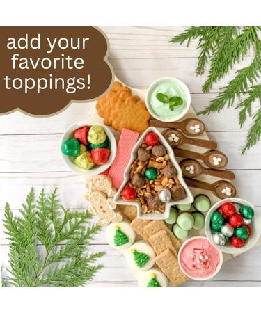 Peppermint Candy Cane Sip Straws with Belgian Milk Chocolate Stirring Spoon Hot Cocoa Bar Supplies Christmas Stocking Stuffer Treats for Adults and Kids Pack of 2 - Buy Online on SooperMarket.com
