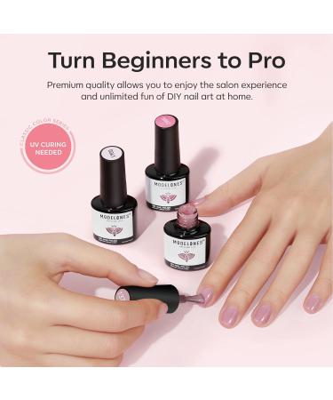 Modelones Jelly Gel Nail Polish 15ML Grey Pink Translucent Sheer Nude Colors Neutral Skin Tone Gel Polish Soak off U V LED Cured at Home Salon DIY French Manicure Nails Art Jelly Grey - Buy Online on SooperMarket.com