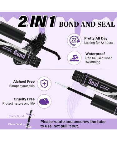 Buy Lash Bond and Seal Waterproof 10ML - Super Strong Black Lash Glue for Cluster Lashes | 72-Hour Hold | International Shipping - Buy Online on SooperMarket.com