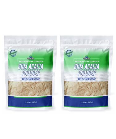 Myoc Gum (Acacia) Powder 3.5 oz (100 g) Pure Original Ingredients Gum Acacia Powder Powdered Gum Acacia Cosmetic Thickener DIY Ingredient Art & Craft- Pack of 2