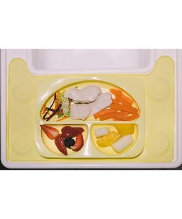 EasyMat 'Perfect Fit' for IKEA Antilop Highchair by EasyTots | Yellow Baby Suction Plate & Placemat for Baby Led Weaning - Buy Online on SooperMarket.com