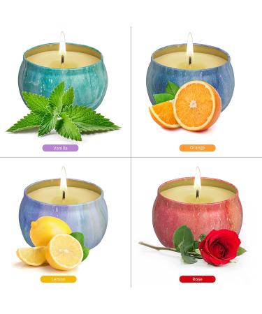 Fragrance Candles Gift Set - 8 Pack Soy Wax Aromatherapy Candles for Stress Relief | Perfect Christmas Birthday & Mother's Day Gift | Decorative Starry Sky Design - Buy Online on SooperMarket.com