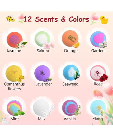 Granvoo 12-Piece Swimming Bombs Gift Set | Surprise Toys Inside | Organic Foam Bath Bombs for Kids | Perfect Bubble Bath Birthday Present for Girls & Boys - Buy Online on SooperMarket.com
