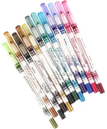 Jojomis 12 Pencil Pen Waterproof Eye-Liner for Eyes Makeup Beauty Comestic - Buy Online on SooperMarket.com