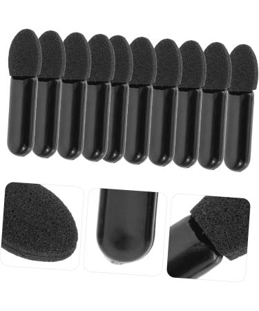 WOONEKY 100pcs Mini Eyeshadow Swab Mascara Wand Foam Eyeshadow Lip Scrub Brush Black Plastic - Buy Online on SooperMarket.com