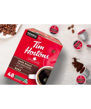 Tim Hortons Dark Roast Coffee Single Serve Keurig K-Cup Pods 48 Count Dark 48 count (Pack of 1) - Buy Online on SooperMarket.com
