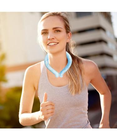 Cooling Device for Neck - Reusable Cooling Collar Wraps for Hot | Outdoor Essentials Wearable Cooling Wraps for Offices Concerts Home Gym Puchen Sea Salt Blue Below 18 Degrees - Buy Online on SooperMarket.com