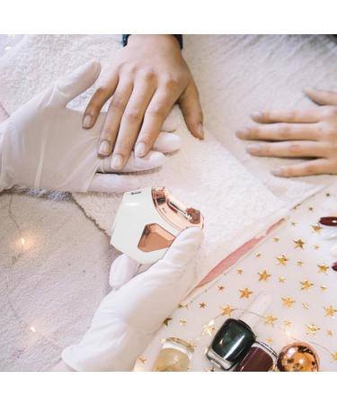 Teksome Electric Nail File - Rechargeable Nail Trimmer Electric Automatic Nail Safety Trimmer with Nail Clip Storage 2-in-1 Nail Cutter and Polisher for Kids Adults White - Buy Online on SooperMarket.com