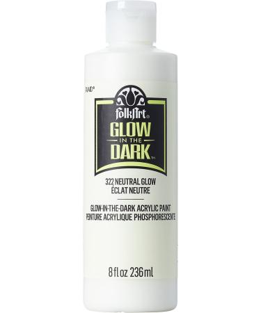 FolkArt glow in the dark Acrylic paint  8 oz  Neutral 8 Fl Oz