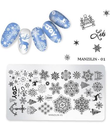 Christmas Nail Stickers & Stamping Plates | International Shipping - Nail Art Beauty Patterns - Buy Online on SooperMarket.com