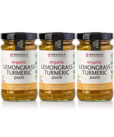 Mekhala Organic Gluten Free Curry Paste Value 3-Pack (3x3.5oz) (Lemongrass Turmeric)