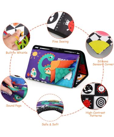 Leadstar Baby Mirror & Quiet Book | Crackling Fabric Book & Contrast Cards for Newborns (0-6 Months) - Buy Online on SooperMarket.com