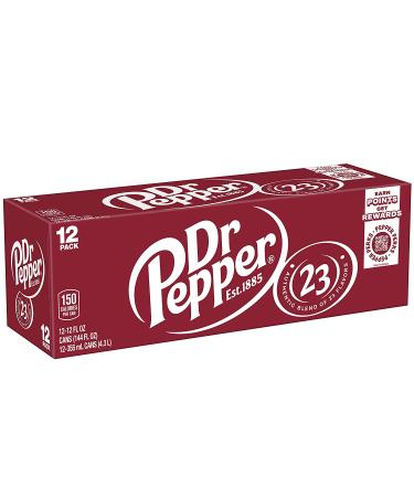 Dr Pepper Soda 12 fl oz Cans 12 Pack - Original Refreshing Beverage - Buy Online on SooperMarket.com