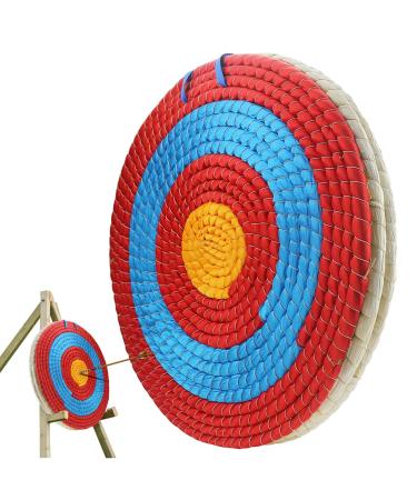 Ogrmar 3 Layers 20 inch Traditional Solid Straw Archery Target 2.2 inch Thickness Hand-Made Arrows Target for Outdoor Shooting Practice