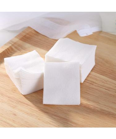 Mirea Remove Facial Makeup Cotton Pad - Super Thin Soft Make up 100% Pure Square Cotton Puff with Strong water absorption 1000 Pieces with Storage Box Remove Makeup Cotton