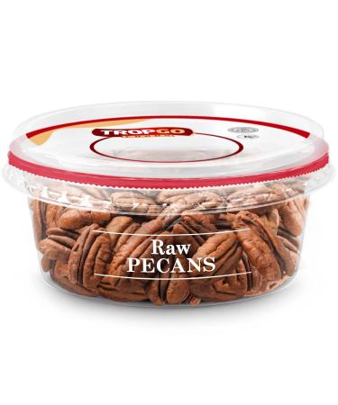 Tropgo Raw Pecan Nuts - Fresh Whole Food Pecan Snack - High Fibre and Protein Rich Food Snack - Guilt Free Unsalted Nuts - Healthy Vegan Snack for all Ages (100g) Pecan Nuts 100g