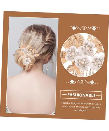 FOYTOKI 1 Set Leaves and Flowers Hair Comb Bridal Hair Accessories Bride Headdress Vintage Hair Accessories Headpiece for Wedding Decoration Womens Headpiece Flower Clips for Hair - Buy Online on SooperMarket.com
