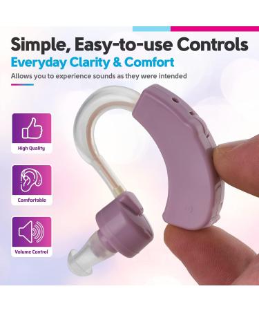 Set of 2 Small Noise-Reducing Digital Devices for Adults, Seniors & Women - Purple - Buy Online on SooperMarket.com