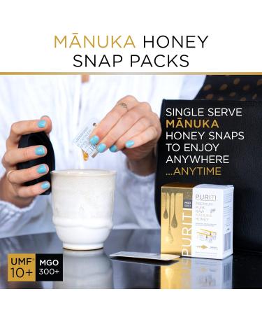 PURITI UMF 10+ Manuka Honey Snaps On The Go - 21 x 0.18oz Single Serve Packets from New Zealand - Buy Online on SooperMarket.com