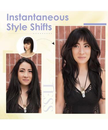 TESS Human Hair Toppers with Fringe Pony Clip in Hair Toppers for Thinning Hair Women Real Hair Mono Base Toupee Hair Topper for Women Human Hair 14 Inch #04 Medium Brown 14 Inch Medium Brown - Buy Online on SooperMarket.com