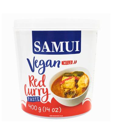 Samui Vegan Thai Red Curry Paste Sauce for Cooking 400g