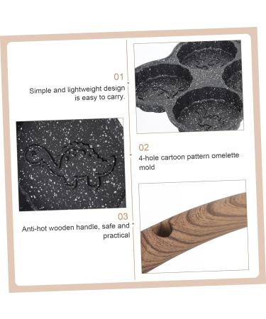 PRETYZOOM 1pc Hamburger Pancake Pan Mini Pan Pancake Maker Pan Kitchen Accessory 4 Hole Omelette Pan Egg Pan for Gas Stove Omelette Frying Pan Medical Stone Fried Eggs Egg Plate - Buy Online on SooperMarket.com