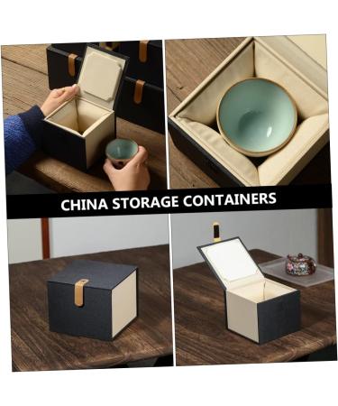 STOBOK Box Coffee Cup with Lid Storage Container China Storage Household Bridesmaid Decorative Cup 14.5X14.5CM Black - Buy Online on SooperMarket.com
