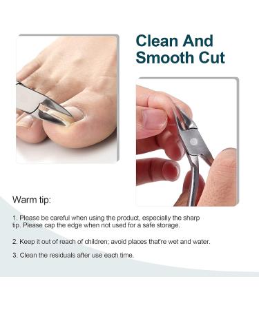 Toenail Clippers Trimmer Thick Toenails Nipper Professional Stainless Steel Cuticle Trimmer Scissors Toenails Nail Clippers for Thick or Ingrown - Buy Online on SooperMarket.com