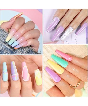 Yueshop Pastel Gel Nail Polish Kit - 10PCS 8ml Macaron Candy Colors for Summer DIY Manicure - Buy Online on SooperMarket.com