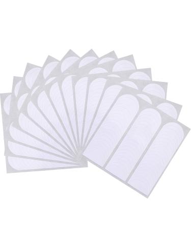 Blulu 648 Pieces French Manicure Nail Stickers Strips, Self-Adhesive Nail Sticker Tips for Manicure Decoration DIY Tools (Moon Shape Design, 648 Pieces)