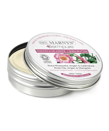 MARNYS Dermpure Shea Butter Rosehip Argan and Calendula Organic 100% Natural 100 g