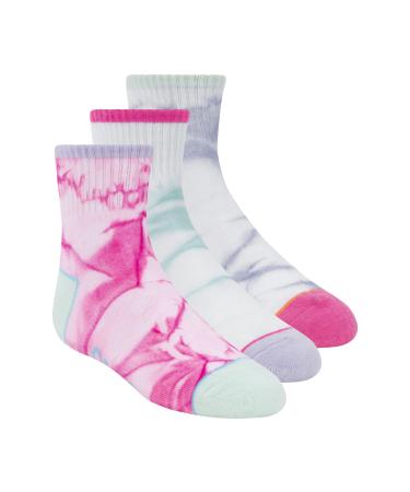 Skechers Girls' 3 Pack Crew Socks