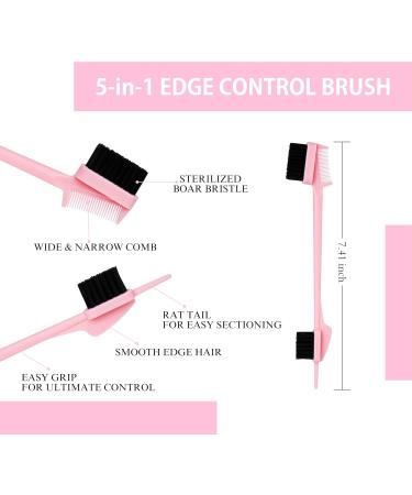 75g Women Hair Wax Stick 15g Pomade Tamer Stick for Smoothing Flyaways Taming Frizz Baby Hair Slick Back Hair Glue Bed Head Styling Cream Gel for Wig 5 In 1 Brush Edges Control Brush Comb - Black - Buy Online on SooperMarket.com