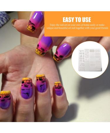 minkissy 1 Set Nail Plate Nail Print Tool Nail Art Stamping Nail Jelly Stamper Nail Image Plate Nail Art Images Silicone Nail Tools Nail Printing Template Image Board Steel Plate Manicure - Buy Online on SooperMarket.com