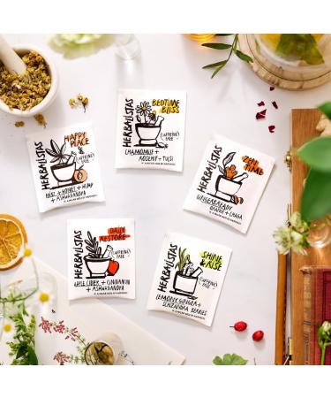 Herbalistas Daily Restore Tea | Apple Cider Cinnamon & Ashwagandha Herbal Infusion | 18 Tea Bags, 40g - Buy Online on SooperMarket.com