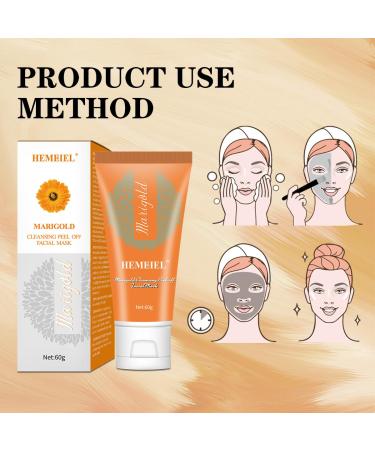 Calendula Peel Off Facial Mask - Blackhead & Pore Minimizer | Deep Cleansing Gold Mask for All Skin Types - Buy Online on SooperMarket.com