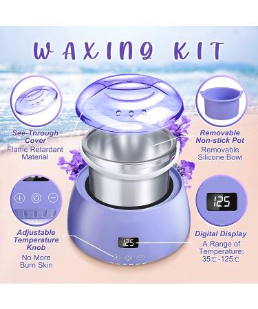 Waxing Kit with Wax Warmer & 4 Hard Wax Beans for Hair Removal - Bikini, Brazilian, Legs, Eyebrow, Armpit, Face - Full Body Waxing for Women and Men - Buy Online on SooperMarket.com