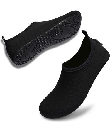 VIFUUR Water Sports Shoes Men Women Quick-Dry Aqua Socks Slip-on - Black - Buy Online on SooperMarket.com
