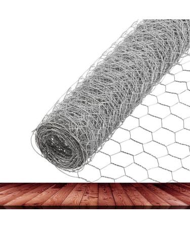DoubleWood Chicken Wire Net for Craft Projects 3 Sheets Galvanized Hexagonal Wire Mesh Fence 13.7 Inches x 40 Inches Mesh10 Feet (13.7 x 40 Inches - 3 Sheets)