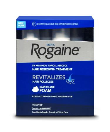 Rogaine Men's Hair Regrowth Treatment Foam 4 Count