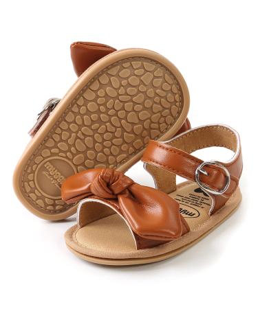 RVROVIC Baby Boys Girls Sandals Premium Soft Anti-Slip Rubber Sole Infant Summer Outdoor Shoes Toddler First Walkers 12-18 Months 1 Brown