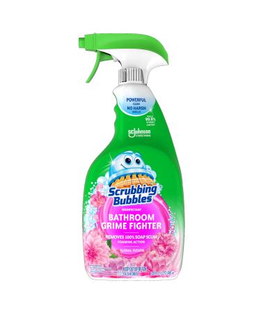 Scrubbing Bubble Bathroom Grime Fighter, Floral Fusion Scent, 32 oz Spray Bottle 32 Fl Oz (Pack of 1)